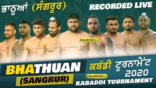 Bhathuan (Sangrur) Kabaddi Tournament 2020