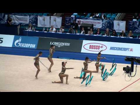 Bulgaria. 3 Ribbons + 2 ropes. RG WC 2010