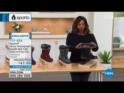 Sporto Minor Waterproof Suede MidCalf Boot with Faux Fur...