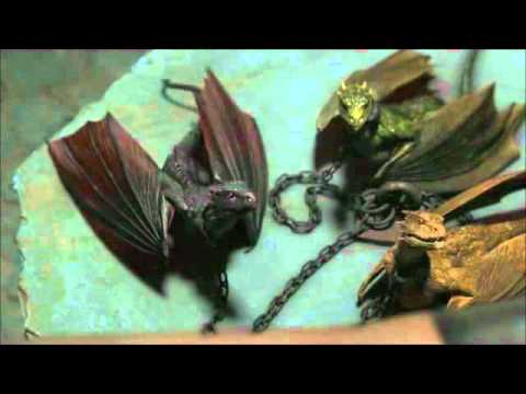 Game of Thrones Season 2 Episode 10 Valar Morghulis - Dragons  scene (House of the undying)