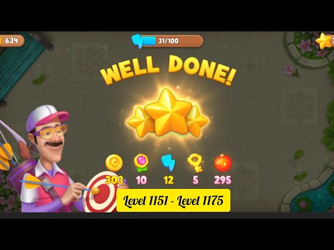 Gardenscapes ( Level 1151 - Level 1175) - All Puzzles - Gameplay PART - 103
