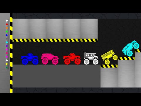 Stickman Car Race - Monster Truck Survival Race in Algodoo #6