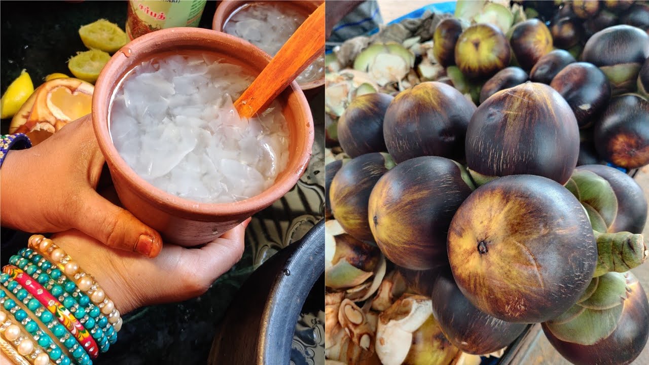 Nungu ( ice - apple ) nannari sarbath Recipe #foodzeee
