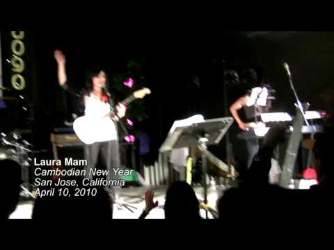 Laura Mam, guitar/vocalist doing  "Sva Ram Monkey" for the Cambodian  New Year in  San Jose, CA