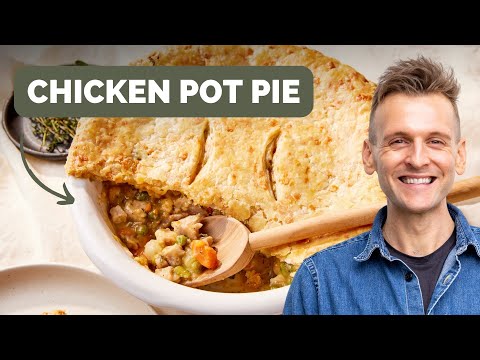 Chicken Pot Pie with Cheddar Crust