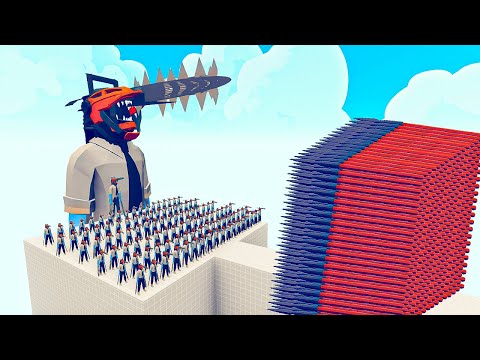 100x CHAINSAW MAN + 1x GIANT vs EVERY GOD - Totally Accurate Battle Simulator TABS