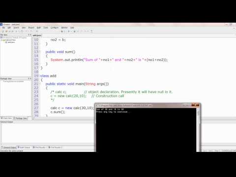 Using Constructors & Member Function to add two numbers: Java