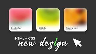 New Design | CSS Curve Outside Card UI Design with Hover Effect