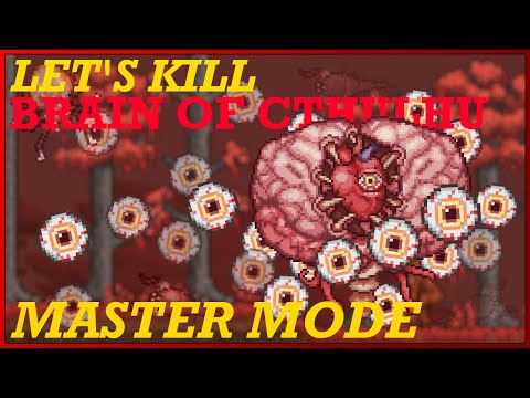 How to EASILY Beat MASTER MODE Brain of Cthulhu in Terraria 1.4!!