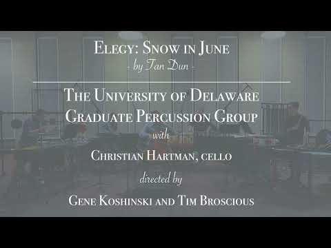 Thumbnail for Elegy: Snow in June (1991) by Tan Dun - Performed by the UD Graduate Percussion Group by the ud