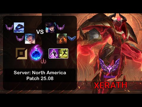 Xerath APC + Sona vs Caitlyn + Nautilus - NA Master - Patch 25.08