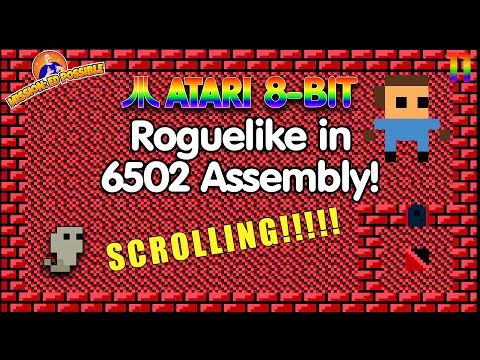 Let's Make EdVenture #11: SCROLLING! -- Coding a Roguelike in Atari 8-bit Assembly