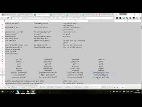 Learn Turkish Grammar Tenses Possesive Extended Nouns more exercises