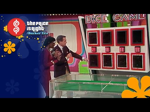 Wow! Contestant Almost Automatically Wins DICE GAME When She Rolls Three 6s! The Price Is Right 1983