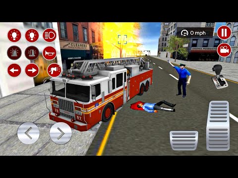 Real Fire Fighting Van Driving Simulator - 911 Engine rescue Car Driving Simulator