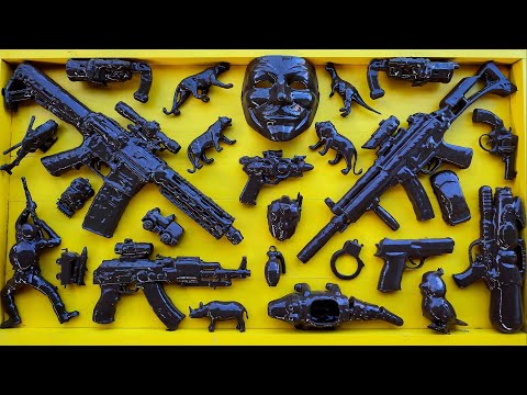 Cleans Hacker Weapon Box! Explosives and Dangerous Toy Guns - Sharp Karambit Knives Box of Toy Guns