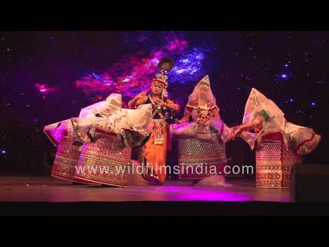 Raas Leela from Manipur - eternal and blind love of Radha and Krishna, connection of soul, spirit