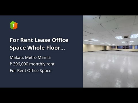 For Rent Lease Office Space Whole Floor 660sqm Makati City