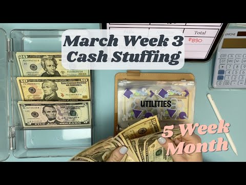 3rd Week of March Cash Envelope Stuffing  || $700 || 5 Week Month, Full-Time Income