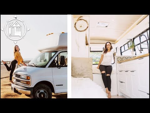 She Converted a Shuttle Bus into an Adorable Tiny Home
