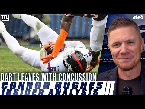 Giants QB Jaxson Dart goes down with a concussion as Connor Hughes gives his insider analysis