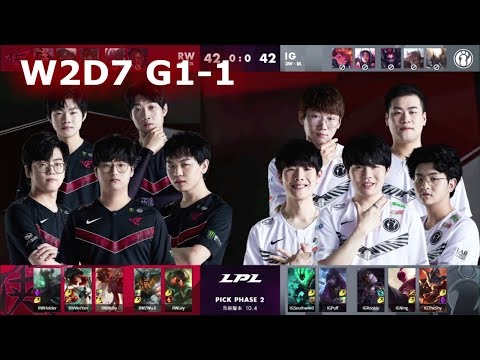 RW vs IG - Game 1 | Week 2 Day 7 LPL Spring 2020 | Rogue Warriors vs Invictus Gaming G1