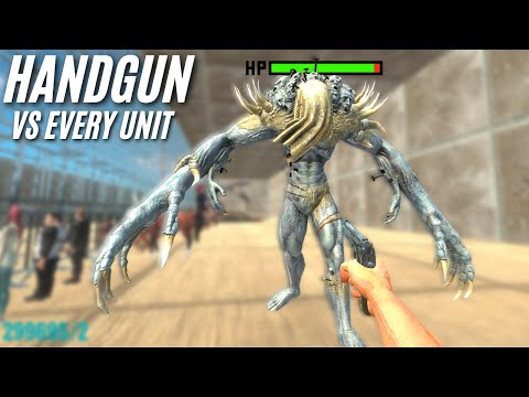How Many Shots to Defeat Every Unit? Handgun Test in Animal Revolt Battle Simulator ARBS