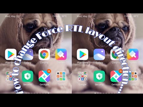 How to change Force RTL layout direction...