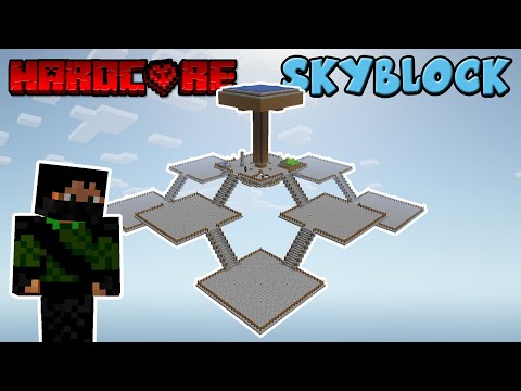Building a MEGA BASE in Hardcore Minecraft Skyblock! #4
