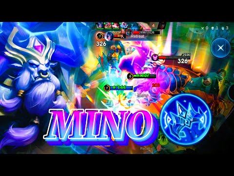 MINO BEST TANK FOR HELP TEAM5 [ AMAZING GAMPLAY MINO ROAMING OP BUILD & EMBLEM ] MLBB