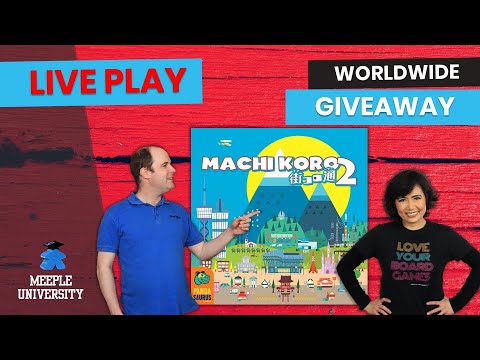 Machi Koro 2 Board Game -  LIVE Playthrough &  Worldwide Giveaway