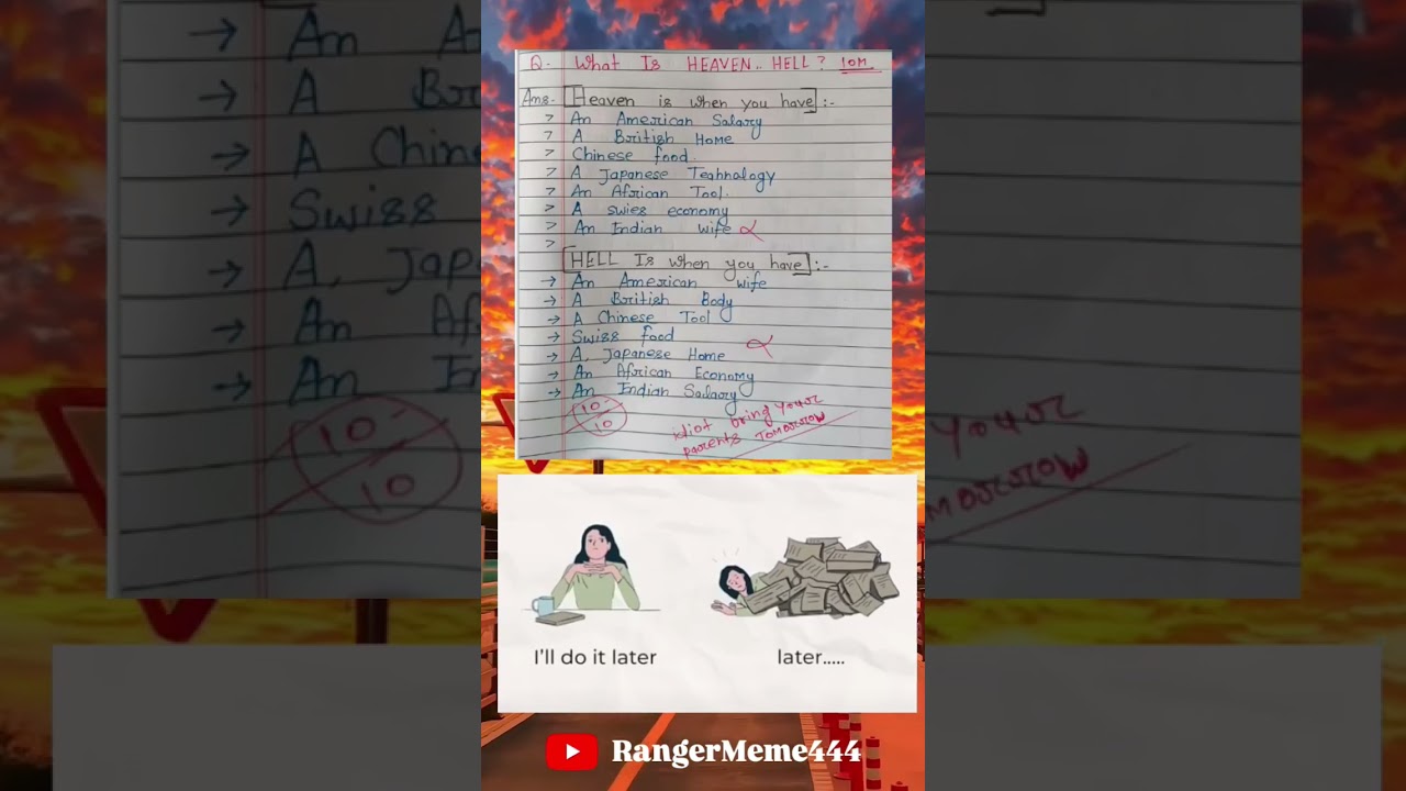 Meme 😶 Hell or Heaven 😂
