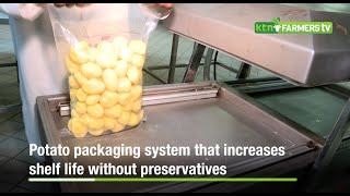 Potato packaging system that increases shelf life without preservatives