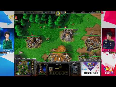 WCA2016 Pro S1 Warcraft III Group Stage  Yumiko0414 VS FLY100%