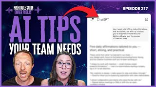 How To Help Your Stylist Leverage ChatGPT to Further Their Career | EP 217 | Profitable Salon Owner