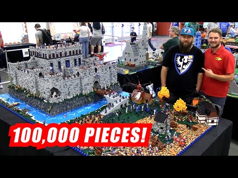 Huge LEGO Black Falcon Shadow Castle with Full Interior! 100,000 Pieces