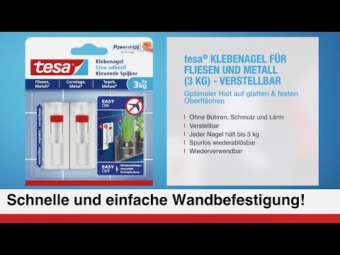 tesa Powerstrips Klebenägel für max. 3,0 kg, 2,4 x 6,4 cm, 2 St