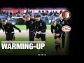 LIVE: warming-up Feyenoord voor topper