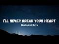 Backstreet Boys I Ll Never Break Your Heart Lyrics