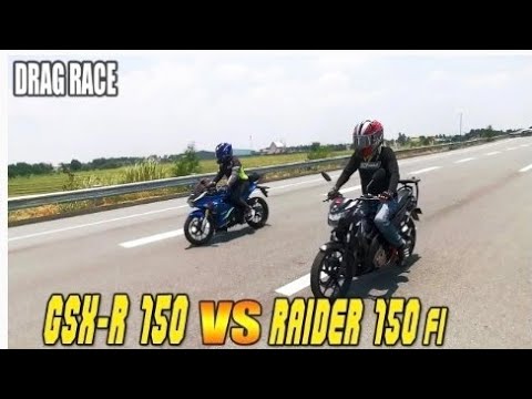 Suzuki Radier 150 FI vs Suzuki GSXR 150 l DRAG RACE