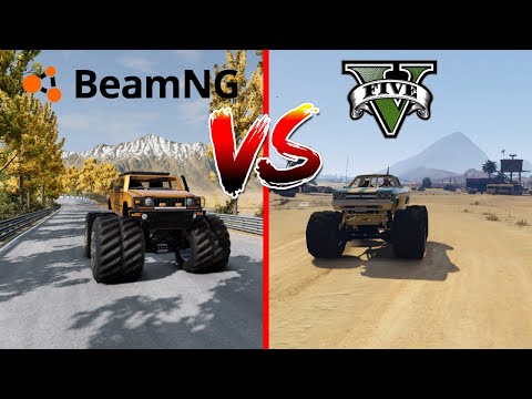 GTA 5 MONSTER TRUCK vs BEAMNG DRIVE MONSTER TRUCK | Which is better?