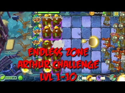 Plants vs Zombies 2 - Dark Ages | Endless Zone All Max Level Plants Test Level 1 - 10
