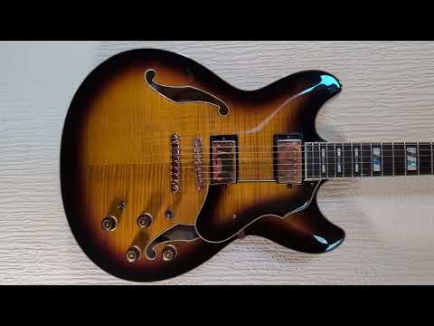 Ibanez AS153-AYS VIDEO DEMO Artstar Semi-Hollow Sunburst 2015 Hard Case Super 58s image 19