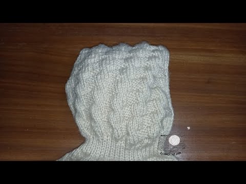 Como tejer capucha a dos agujas talla 2paso a paso