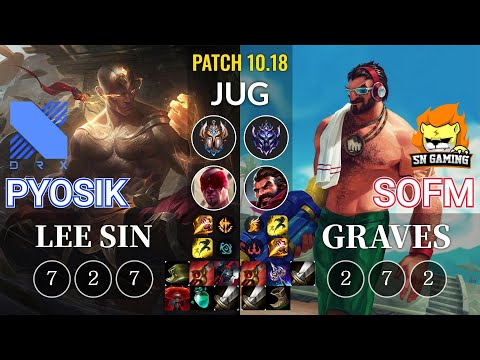DRX Pyosik Lee Sin vs SN SofM Graves Jungle - KR Patch 10.18