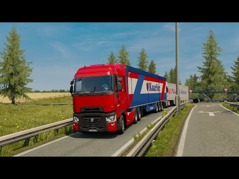 ETS2 1.36   My Trucking Diary Renault T Range TEST DRIVE  Logitech driving force