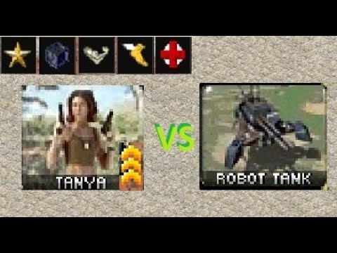 Fully Upgraded Tanya vs Robot Tanks: Red Alert 2