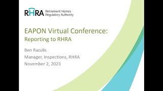 Reporting to RHRA: Role and response to protect the safety and well-being of residents