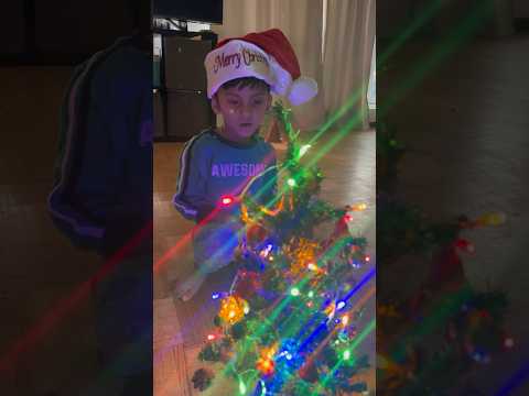 Minivlog #Praju decorating 🥳his 1st Christmas tree 🎄 #festival time🤩#Enjoyment🍁#shorts #trending