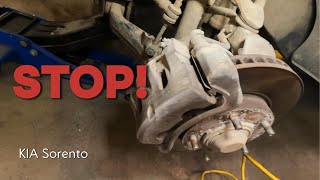 Repairing 2003 Kia Sorento front and rear brakes DIY